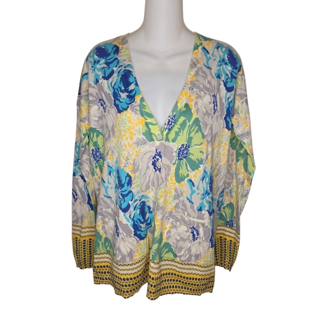 Anthropologie Sparrow Cardigan Women’s Medium Floral Artsy Fairy Cottagecore